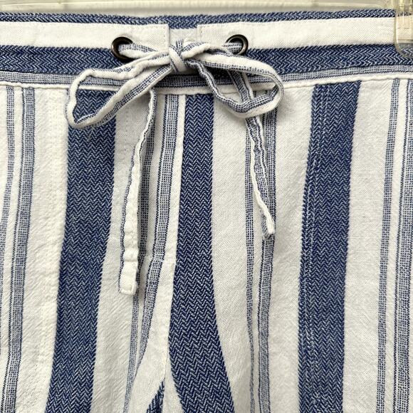 Per Se Striped Linen Blend Shorts - Picture 3 of 9